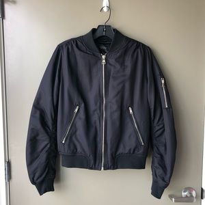 Black Topshop MA1 Bomber Jacket